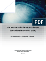 A report on the Re-use and Adaptation of Open Educational Resources (OER)
