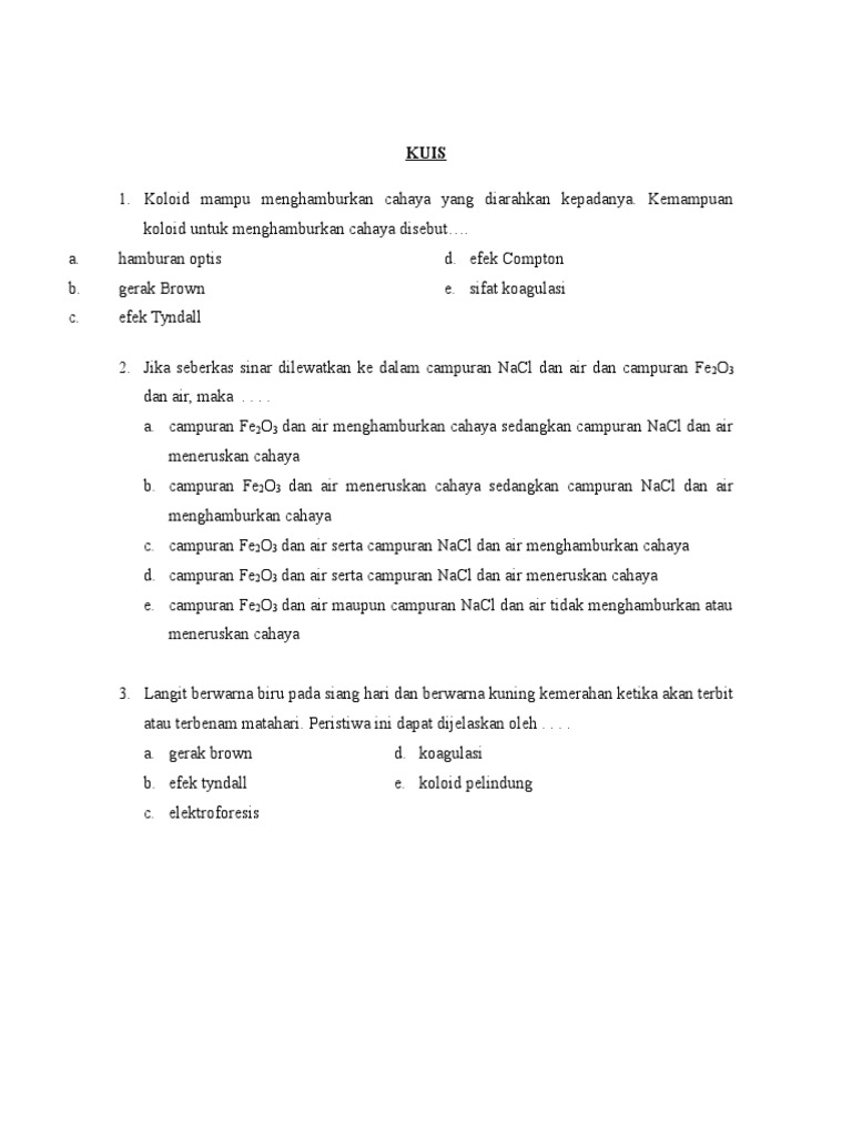 KUIS Baru PPK | PDF | Sains & Matematika