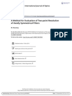 A Method For Evaluation of Two-Point Resolution of Axially Symmetrical Filters