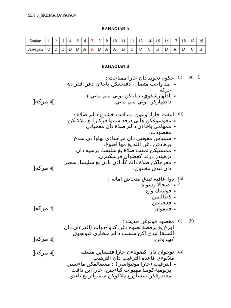 Skema Jawapan Set 3 Skema Jawapan Set 3
