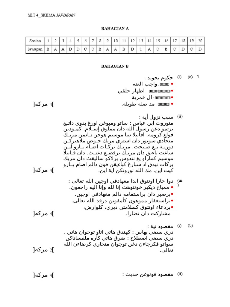 Skema Jawapan Set 4
