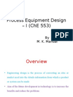 Process Equipment Design - I (ChE 553)