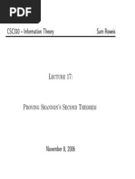 Proving Shannon's Second Theorem