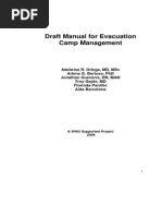 Manual On Evacuation Camp Management Draft