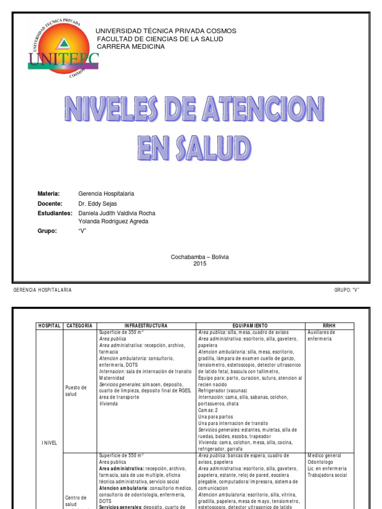 Niveles de Atencion en Salud | PDF | Enfermería | Cirugía
