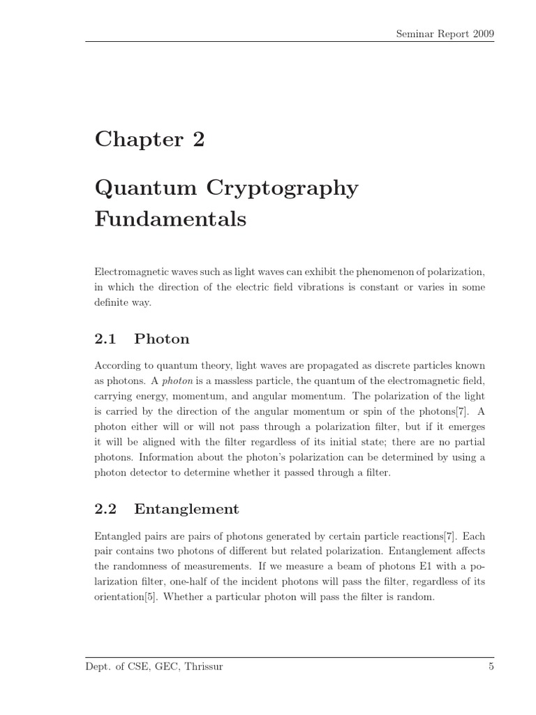 Quantum Cryptography Pdf Scientific Theories Electronics