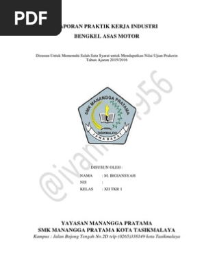 Laporan Praktik Kerja Industri Bengkel Mobil