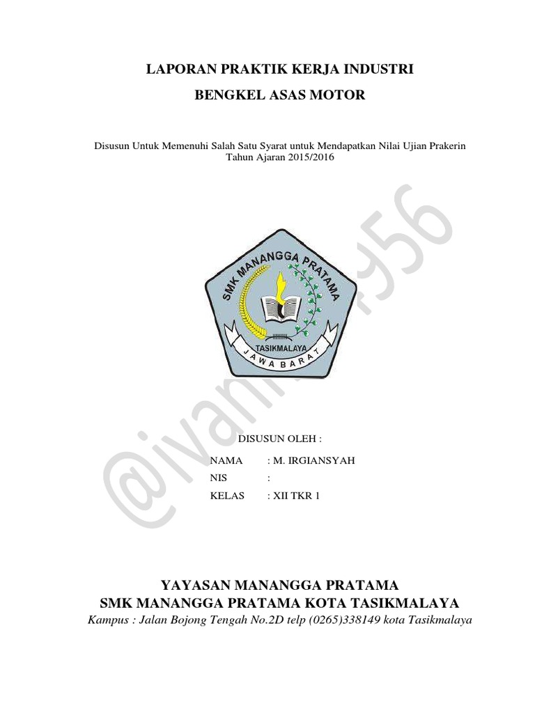 Laporan Praktik Kerja Industri Bengkel Mobil
