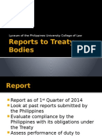 Reports To Treaty Bodies: Lyceum of The Philippines University College of Law