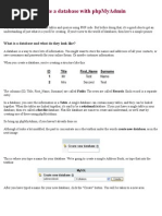 Phpmyadmin DB Notes