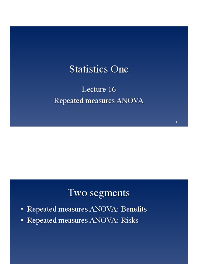 Repeated Measures ANOVA Overview | PDF | Analysis Of Variance | Data ...