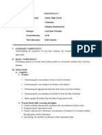 CHEMISTRY LESSON PLAN: ACID BASE TITRATION