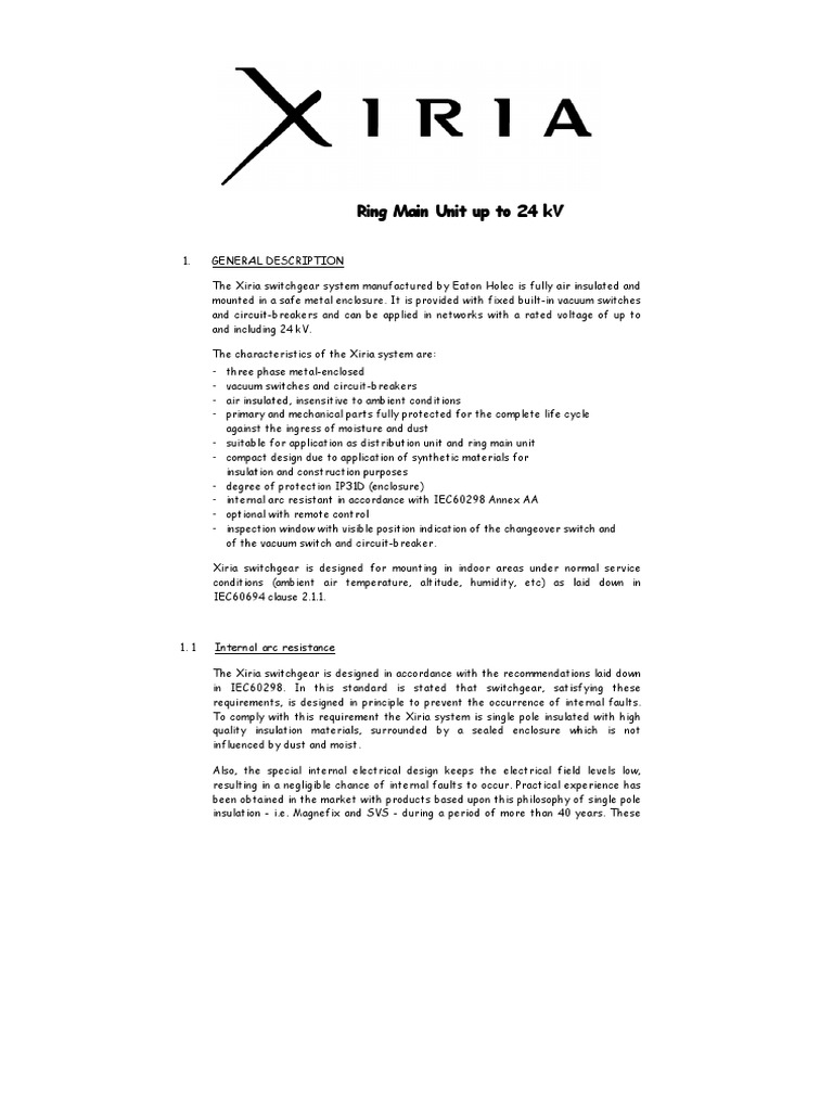 Xiria Technical Specifications en PDF Switch Electrical Wiring