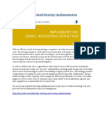 Data Archiving Email Strategy Implementation