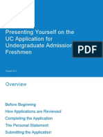 Presenting Yourself Uc Application Freshman