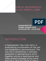 Application of Geosynthetic Material As Landfill Liner