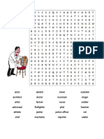 Jobs Word Search:: Find The Word in The List Below in The Grid To The Right