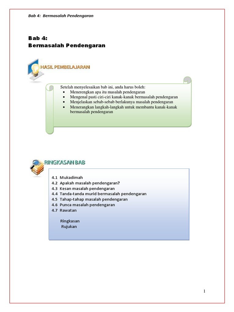 Bab 4 Bermasalah Pendengaran Mendengar