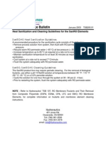 Technical Service Bulletin: Heat Sanitization and Cleaning Guidelines For The Sanro Elements