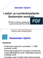 Sastamalan Opisto: Lasten-Ja Nuortenkirjailijoita Sastamalan Seudulta