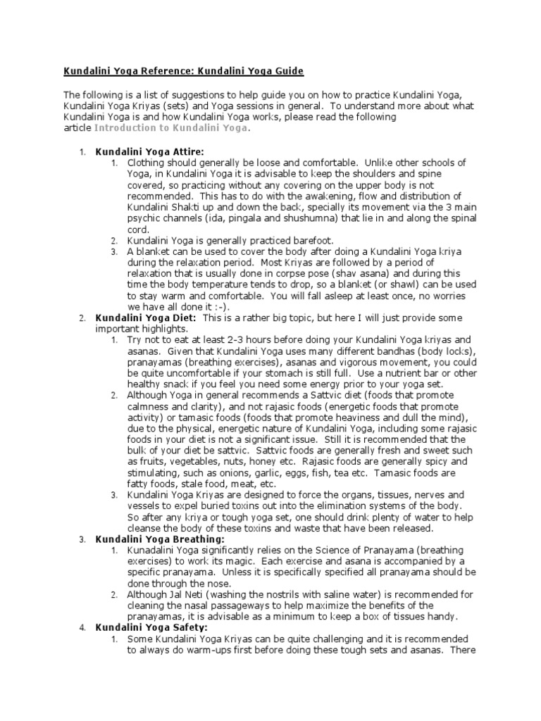 A BEGINNER S GUIDE TO KUNDALINI YOGA intelligence overview