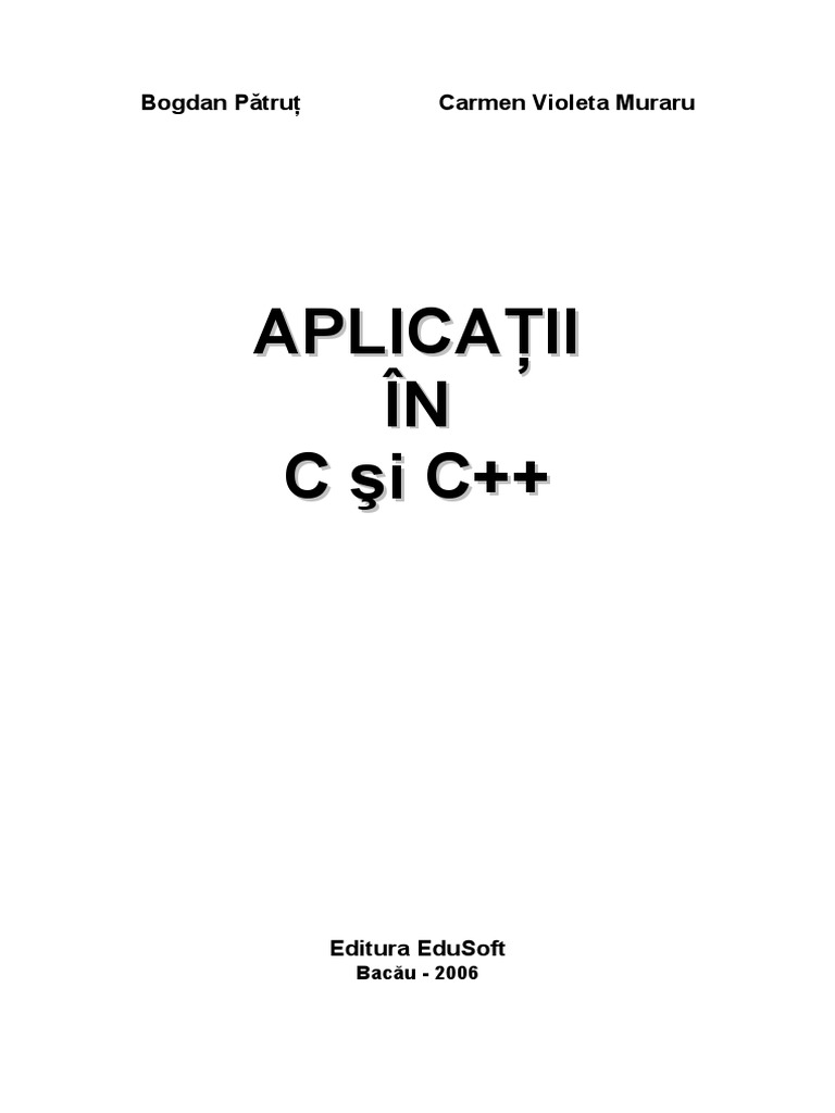 Aplicatii C CPP Patrut | PDF