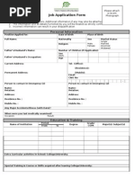 Job Application Form: Personal Information