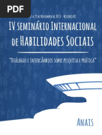 IV Seminário Internacional de Habilidade Sociais