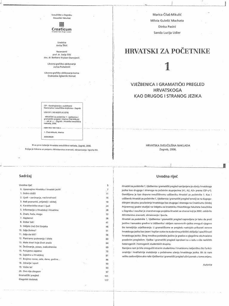 Hrvatski Za Pocetnike 1 | PDF