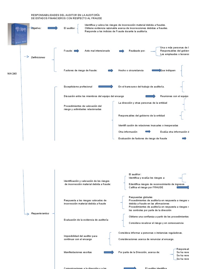 Mapa conceptual NIA 240 Contralor Auditoría