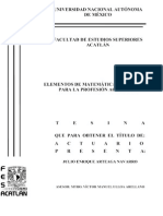 Elementos de Matemáticas Financieras Para La Profesión Actuarial