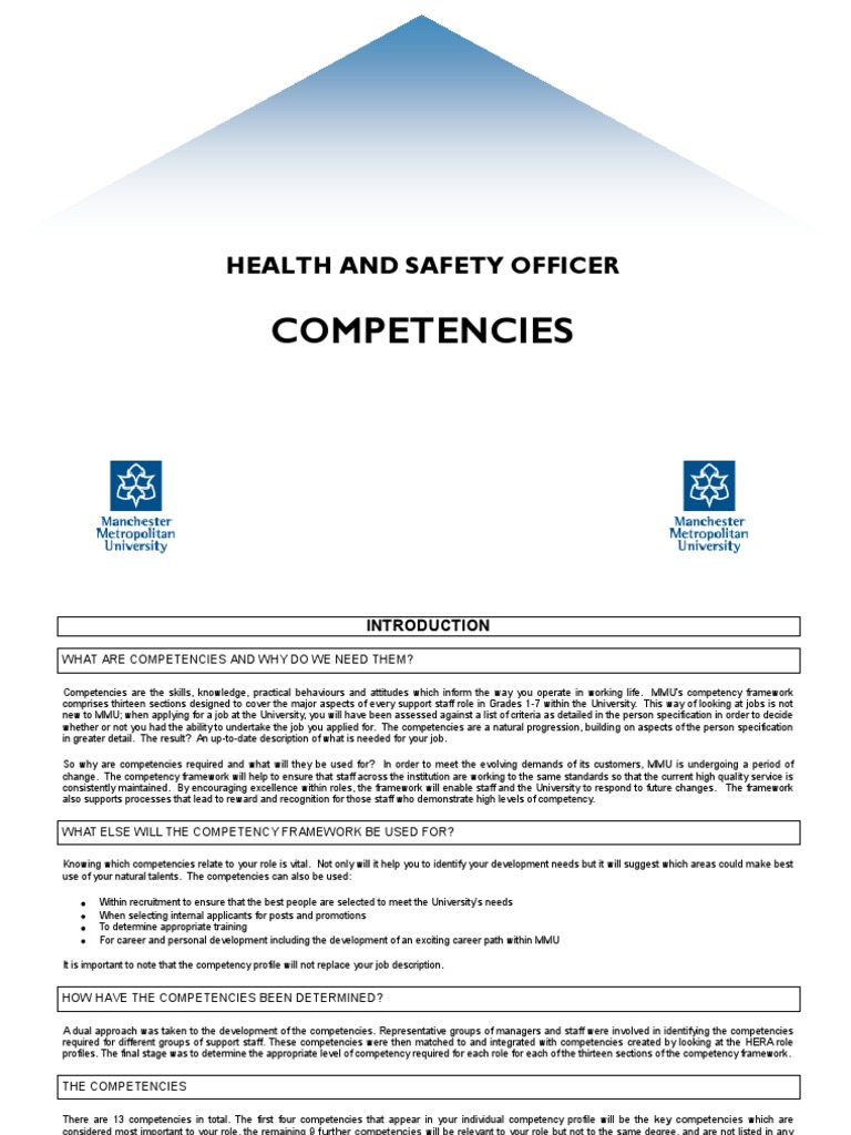 HSE Competency Framework Overview | PDF | Competence (Human Resources ...