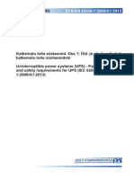 EN62040-1-2009 A1-2013 Uninterruptible Power Systems - General and Safety Requirements For UPS