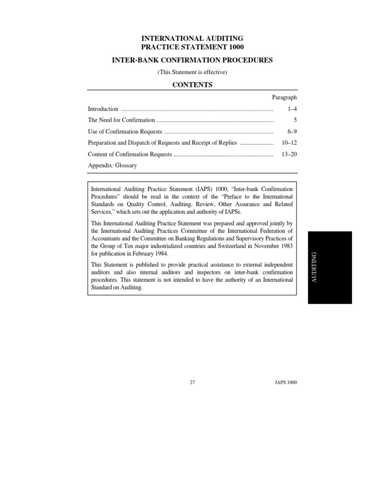 B004 2010 Iaasb Handbook Iaps 1000 Financial Transaction Audit