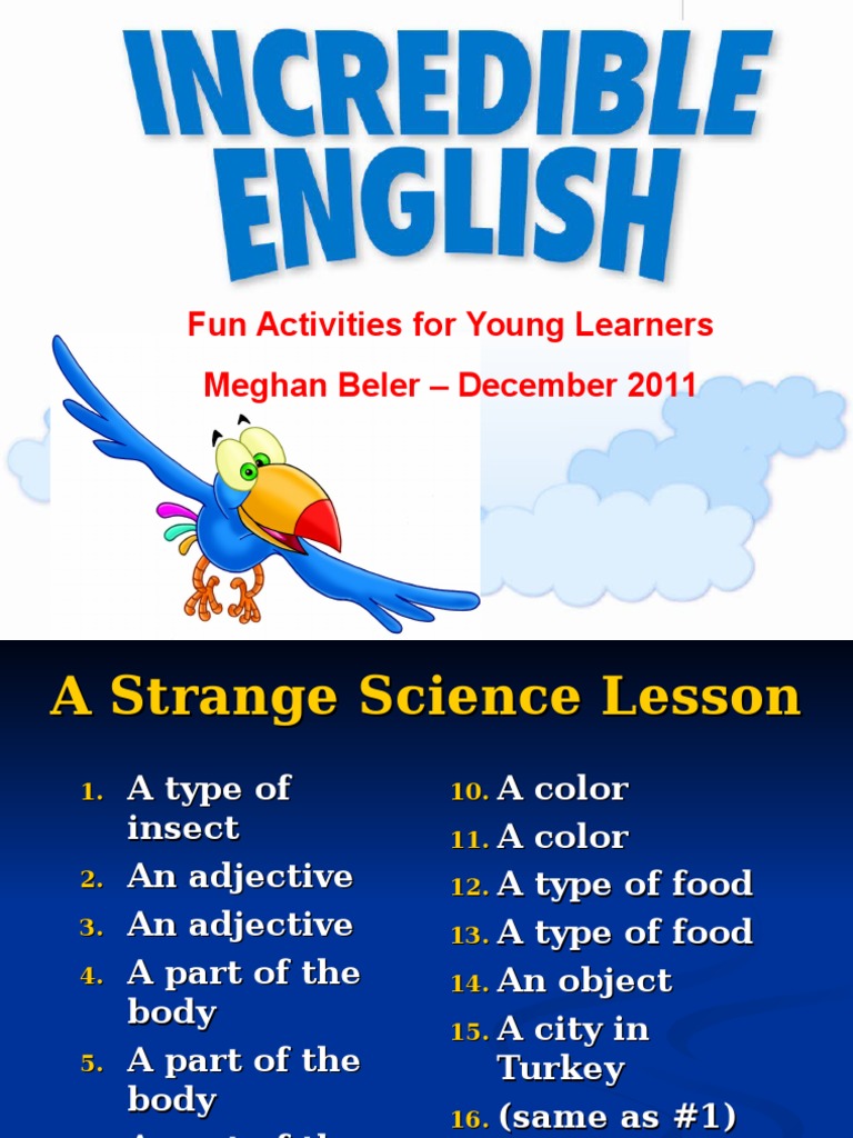 INCREDIBLE ENGLISH Fun Activities For Young Learners PDF