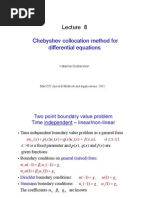 Chebyshev Collocation Method For Differential Equations