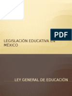 Legislación Educativa en México