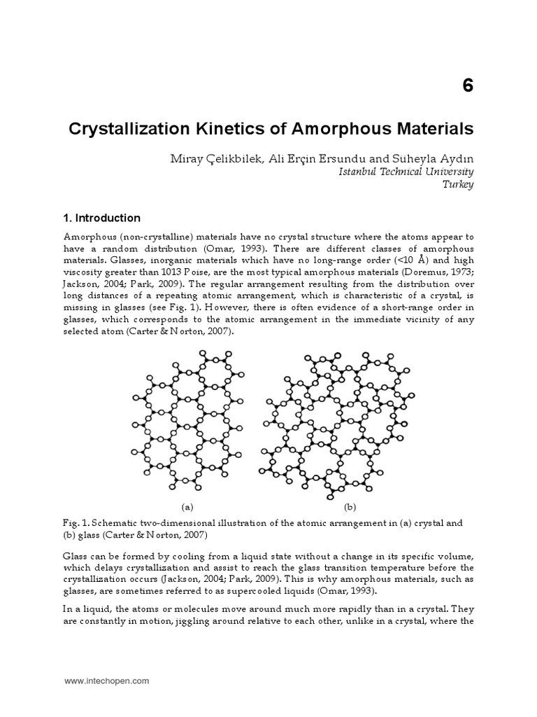 Crystallization Kinetics of Amorphous Materials | PDF | Nucleation ...