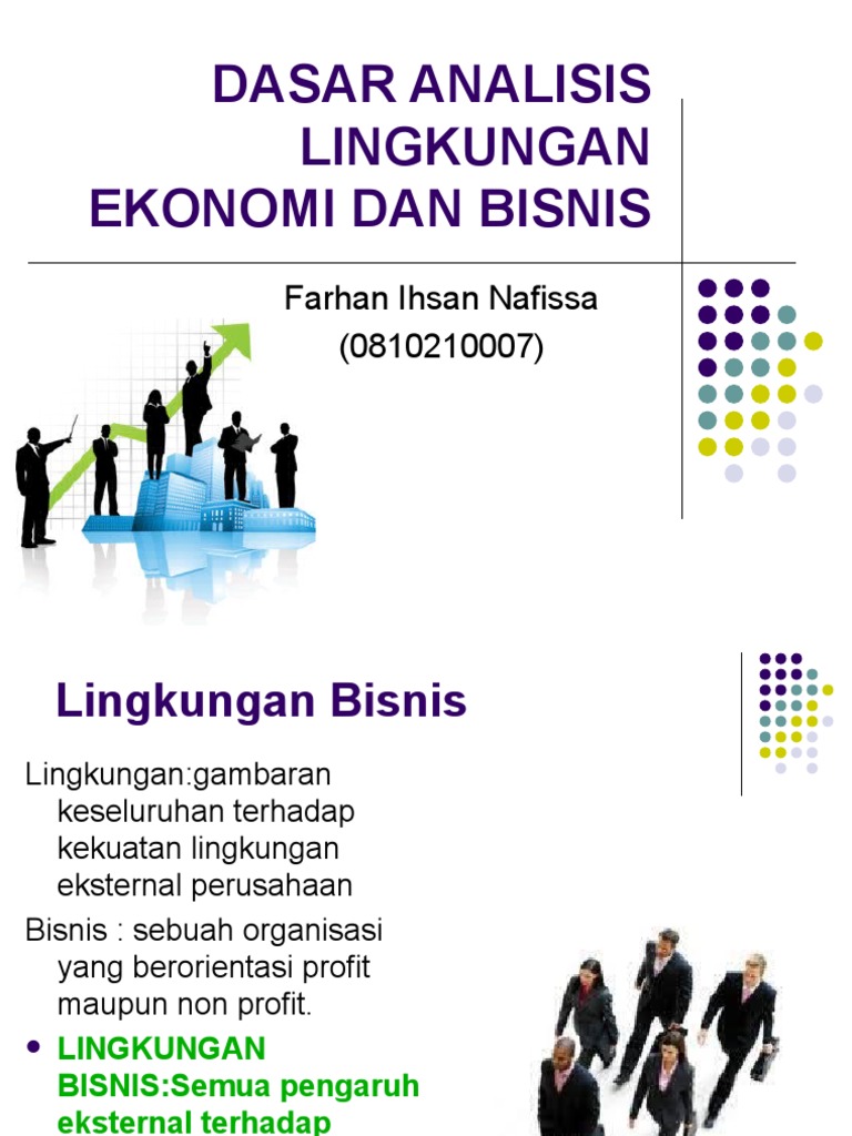 dasar analisis lingkungan ekonomi  dan bisnis