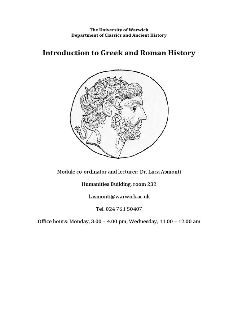 Introduction to Greek and Roman History | PDF | Sparta | Ancient Greece