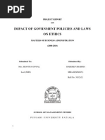 Download IMPACT OF GOVERNMENT POLICIES ON ETHICS by Hardeep Sharma SN28972733 doc pdf