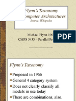 Flynn's Taxonomy of Computer Architectures: Michael Flynn 1966 CMPS 5433 - Parallel Processing