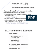 LL (1) Property and Example