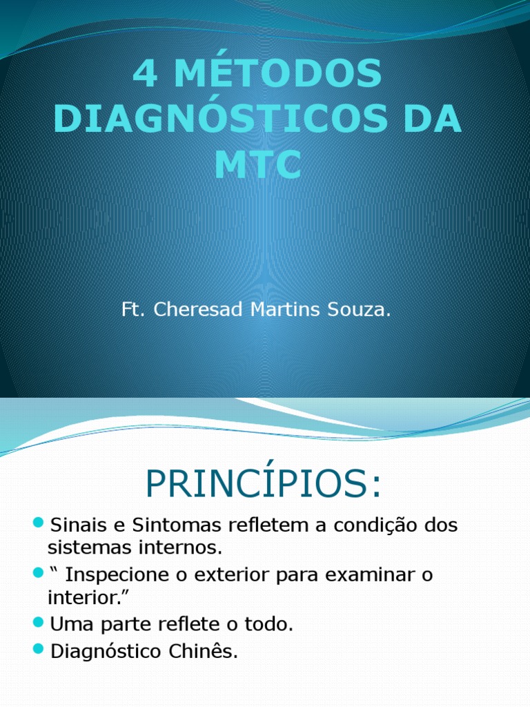 4 Métodos Diagnósticos Da MTC | PDF | Sangue | Vermelho