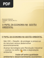 O Papel Da Economia Na Gestão Ambiental