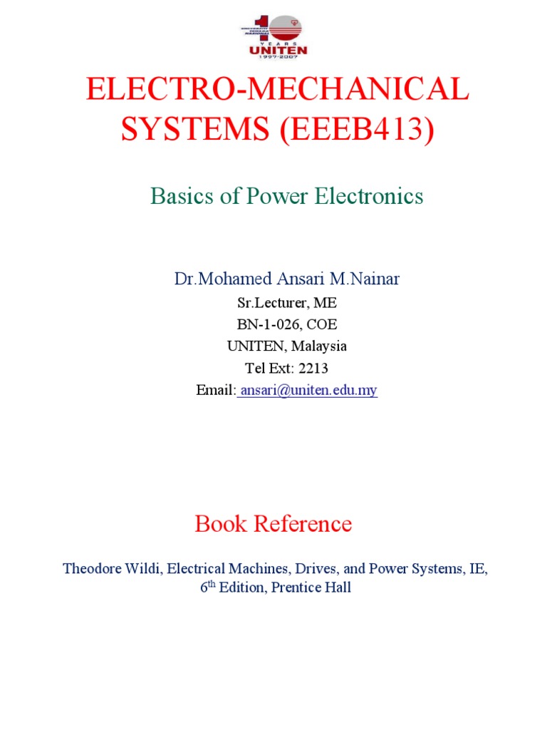Basics of Power Electronics PDF Rectifier Power Inverter