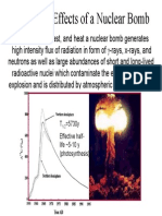 Radiation Effects of A Nuclear Bomb