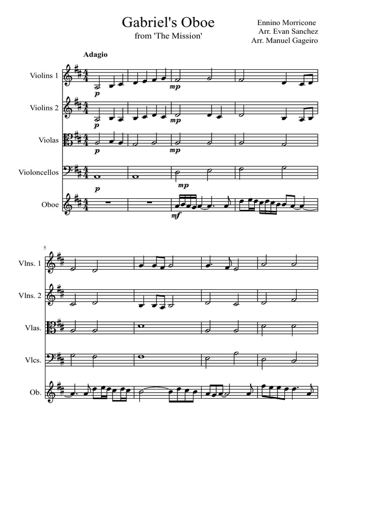 Gabriels Oboe PDF