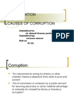 Presentation On Causes of Corruption by Razeena Ameen