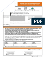 Enrolment Form For E-Statement of Account (For Individual Accounts - Single / Joint)